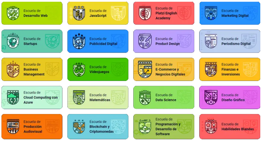 Escuelas de Platzi - tomado de campaigns.platzi.com