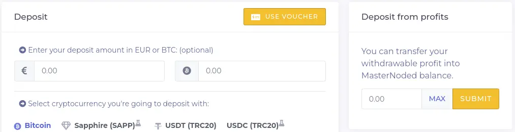 Depositing on YieldNodes