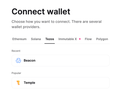 Select Tezos