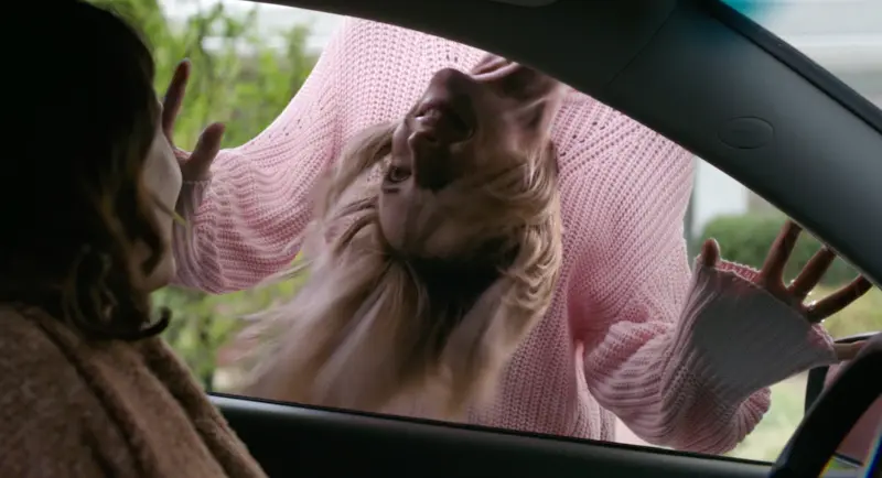 Smile movie still with Sosie Bacon and Gillian Zinser