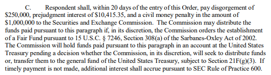 The SEC’s settlement order