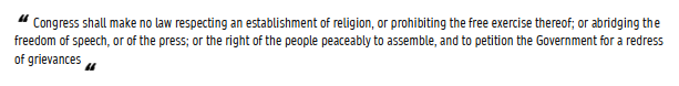 1st Amendment Text