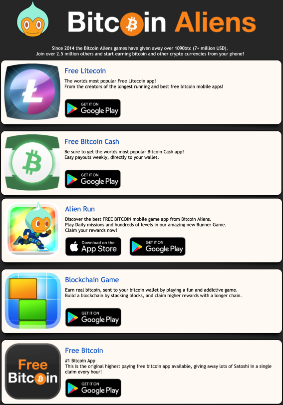 bitcoin aliens faucets
