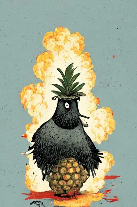 Pigeon Pinapple Hand Grenade
