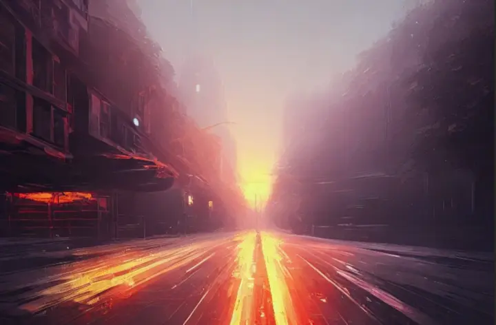 “Time” — an AI-generated artwork I prepared in starryai.