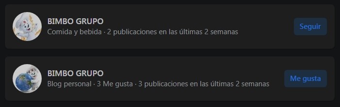 Páginas no oficiales de Grupo Bimbo