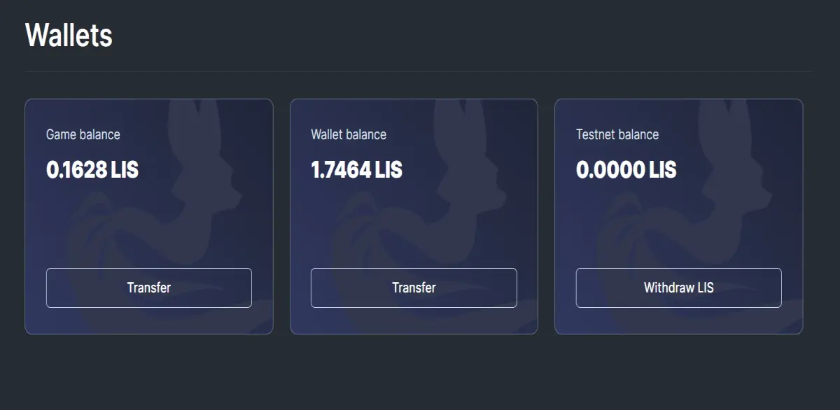 Screenshot of a Realis Network Wallet System