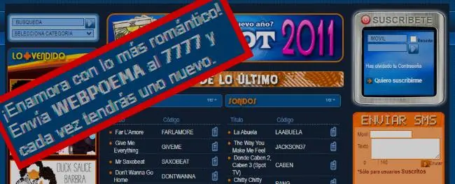 La venta de politonos y otros contenidos fue muy popular a inicios de la década del 2000