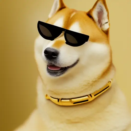 Stable Diffusion Generated Image of an extremely rich shiba inu 'Doge'