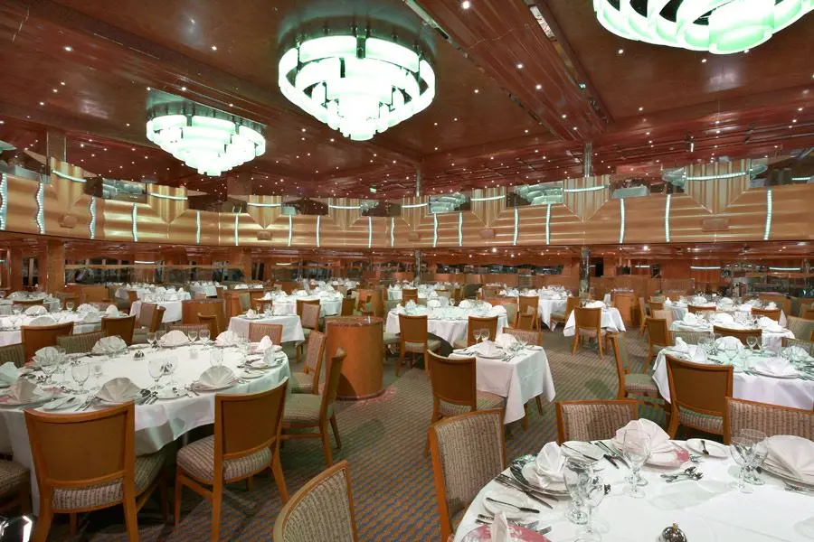 Southern Lights Dining Room. The same restaurant, only at the opposite end of the liner, on the south side.
