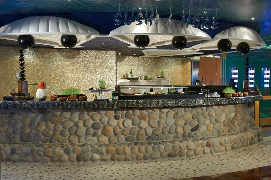 Sushi & More. A small corner of Japan on board. Great sushi, first-class chefs prepare them right in front of you.