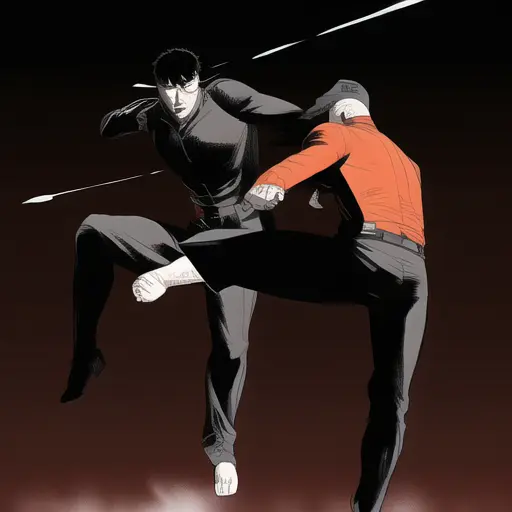 Stable Diffusion Generated image of two anime men fighting