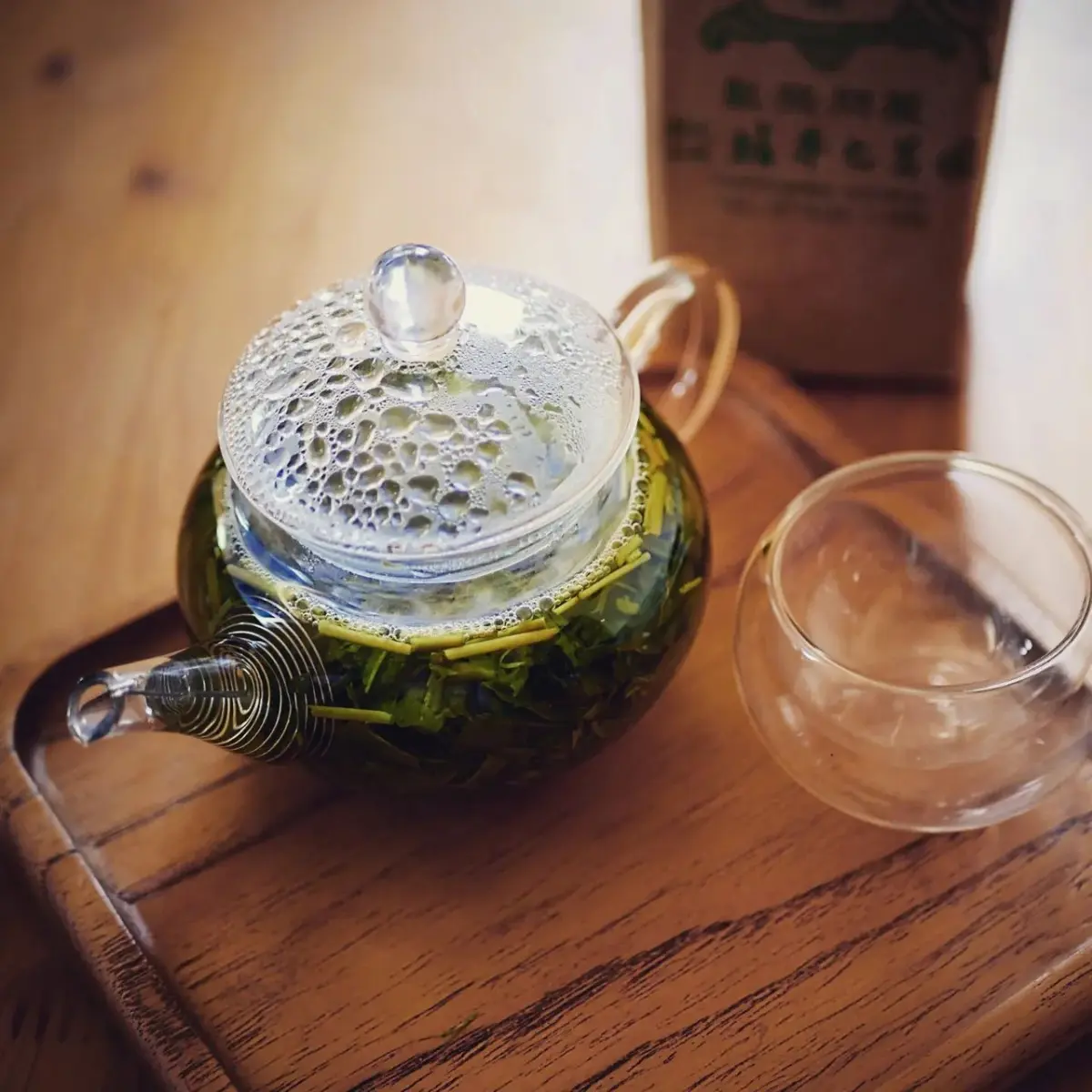 Tea steeping in teapot
