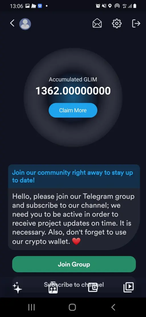 The GLIM mining/airdrop