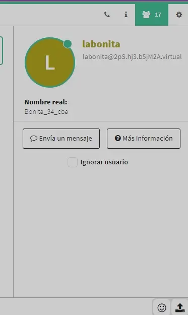 Elegir usuario a quien enviar mensaje