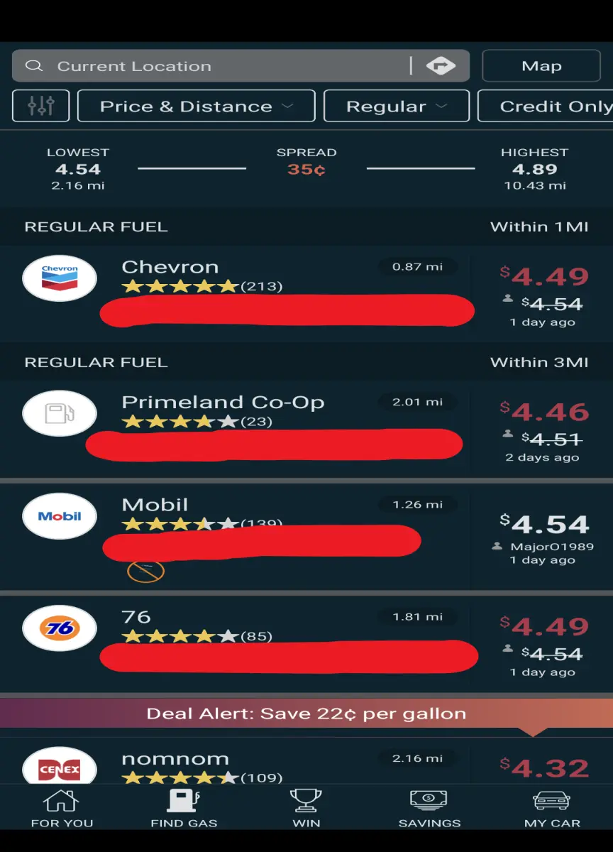 Gas Prices In Your Area