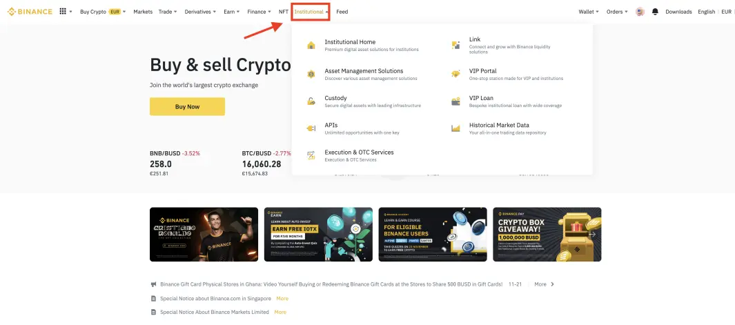 Binance Institutions