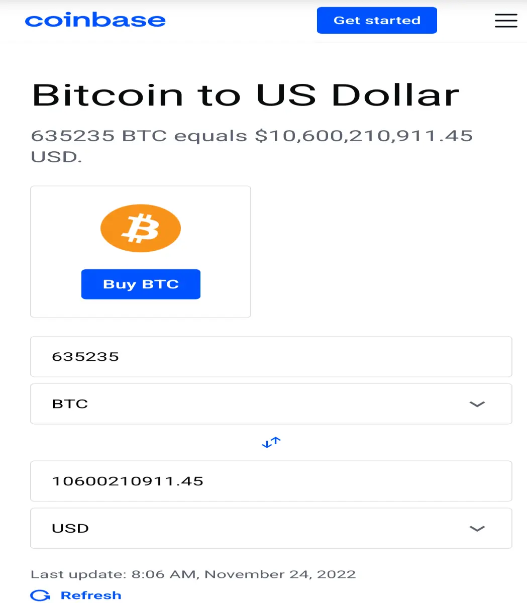 Snap from Coinbase converter