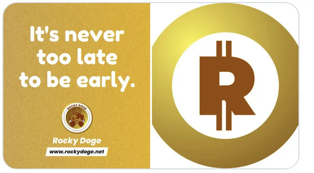Rocky doge logo and banner