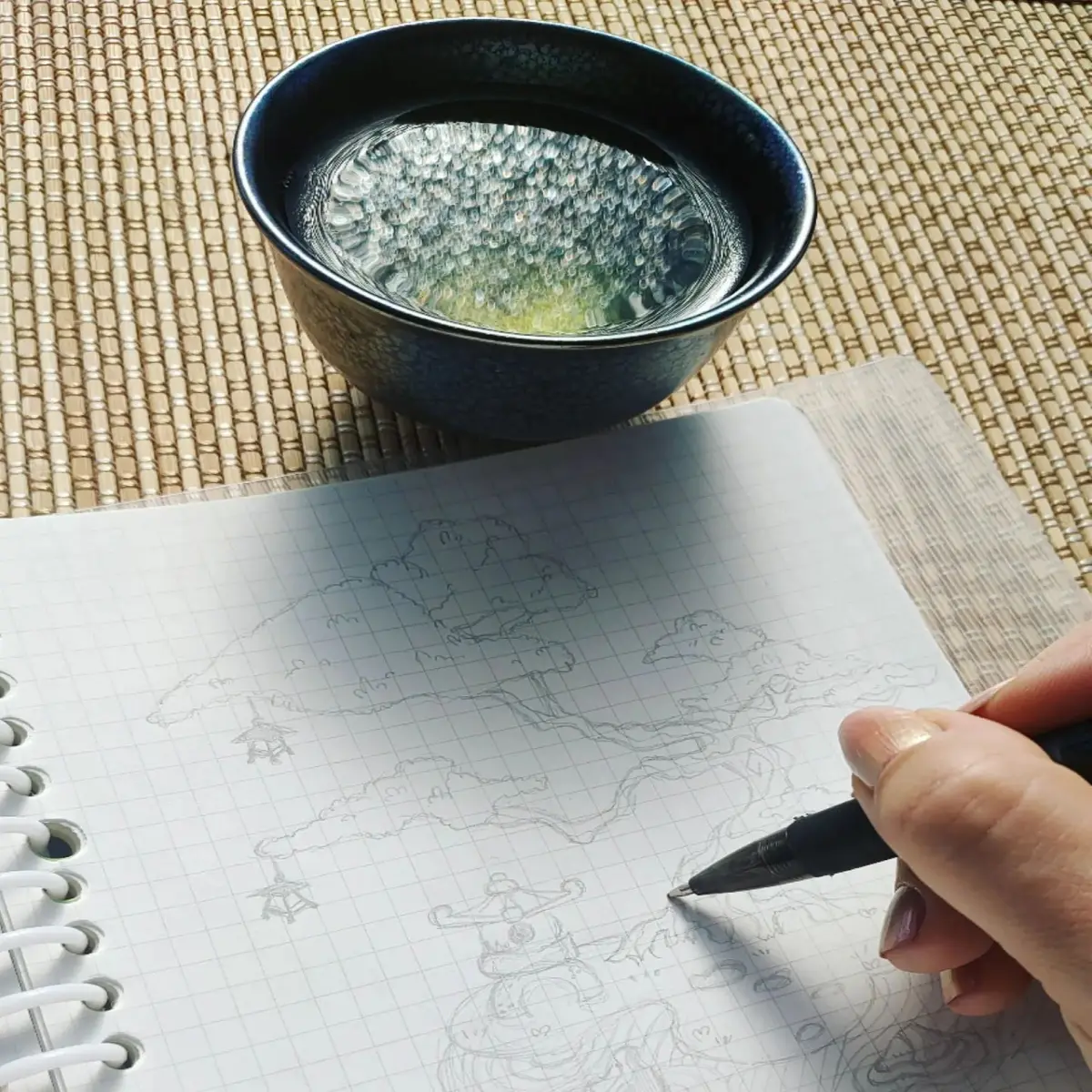tea and drawing