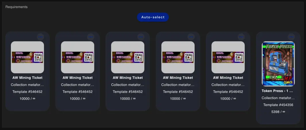 Auto-select NFTs