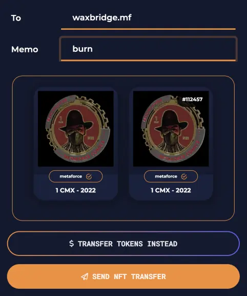 burning for 2 $CMX
