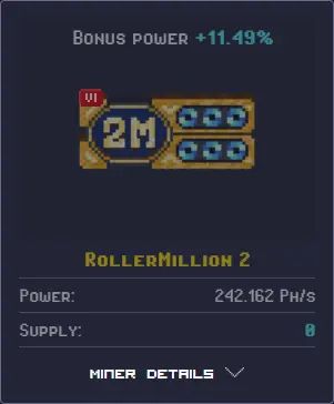 RollerCoin - Two cell king of hashrate