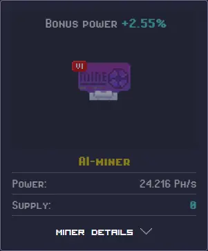 RollerCoin - One cell king of hashrate
