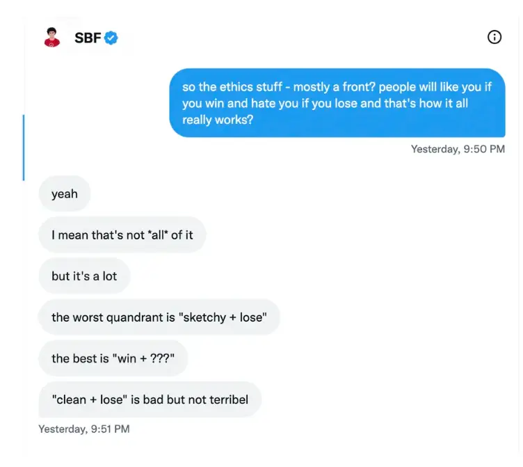 Leaked Chat involving SBF (Sam Bankman-Fried)