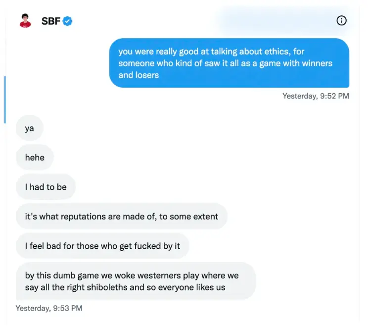 Leaked Chat involving SBF (Sam Bankman-Fried)