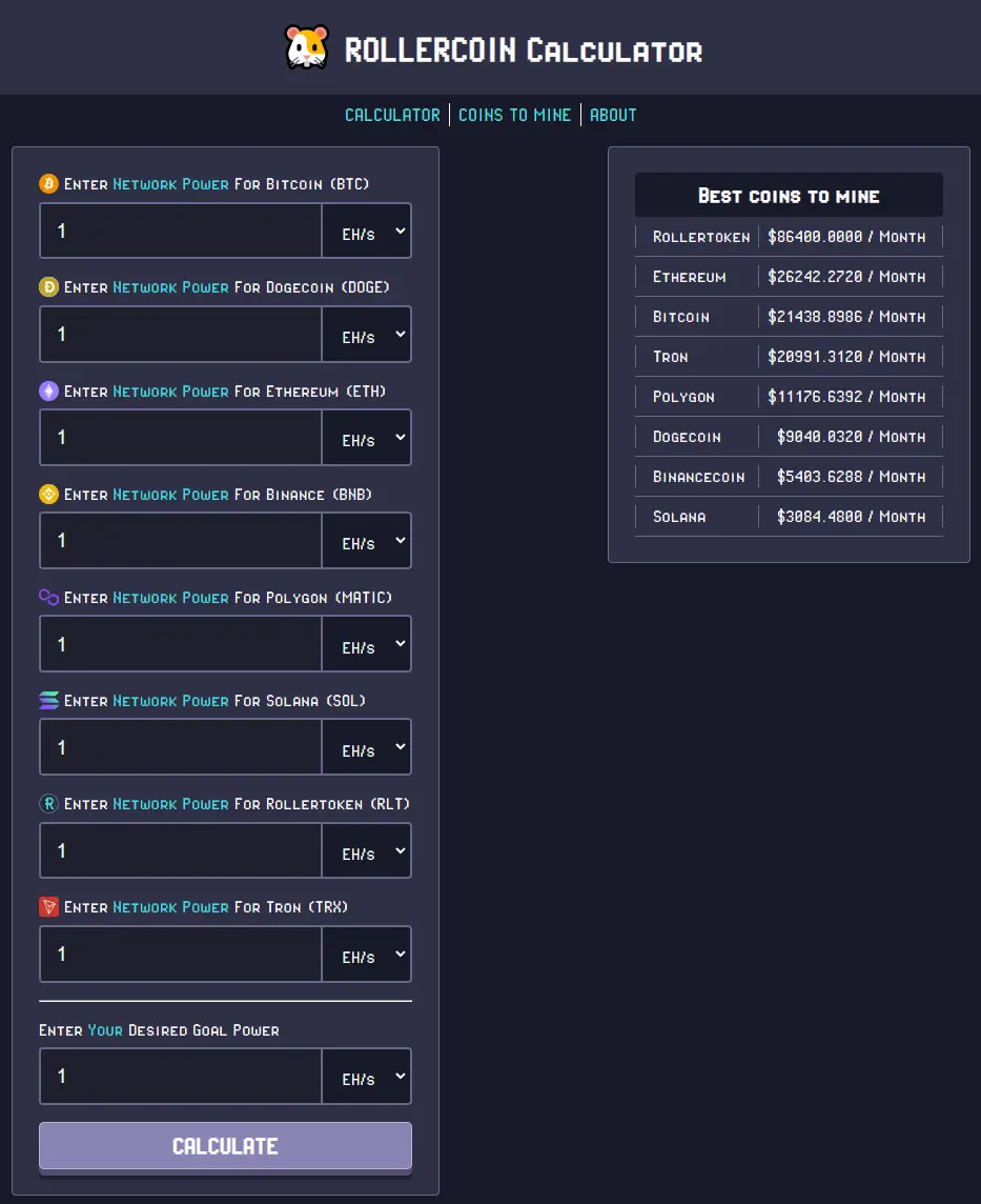 RollerCoin - Payout amount