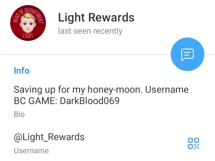 david aka light rewards telegram account