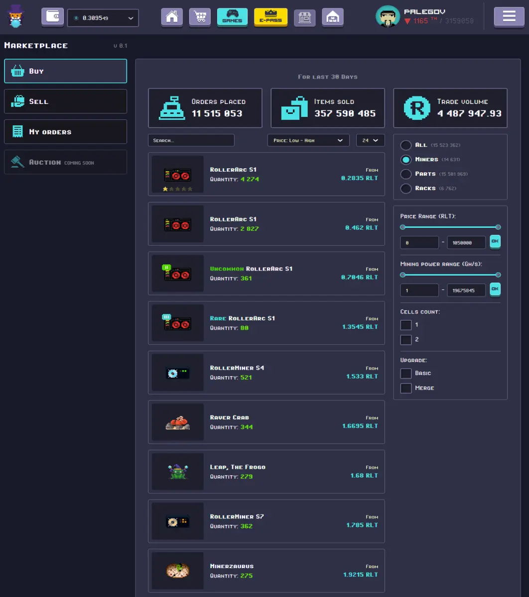RollerCoin - Marketplace cheapest crypto miners