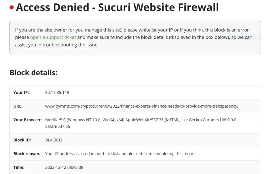 PYMNTS IP blocked