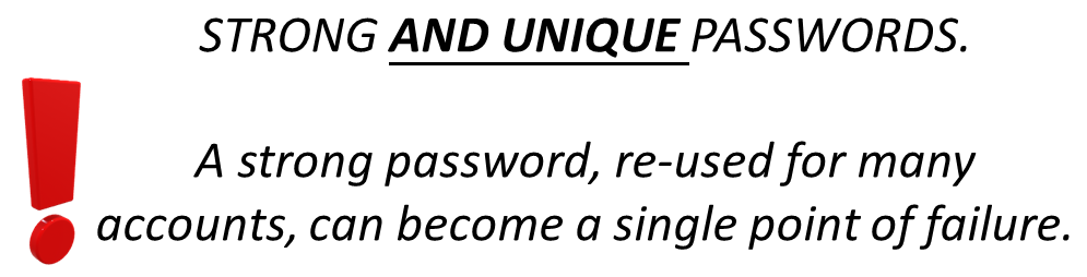 string and unique passwords