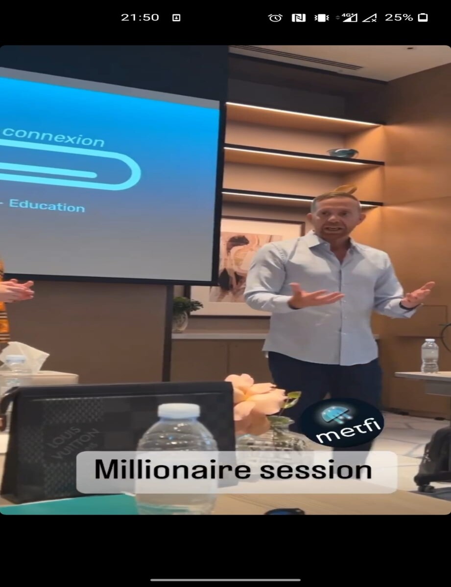 Carlos Oestby during the private meeting of MetFi