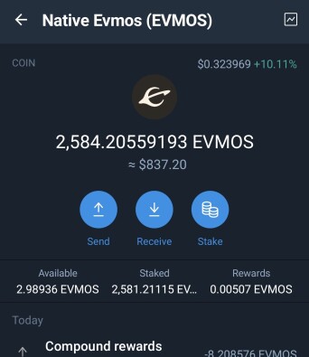 Trust Wallet Stake Evmos