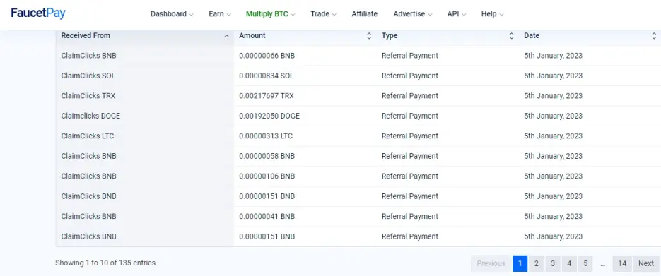 Proof of direct payments in wallet