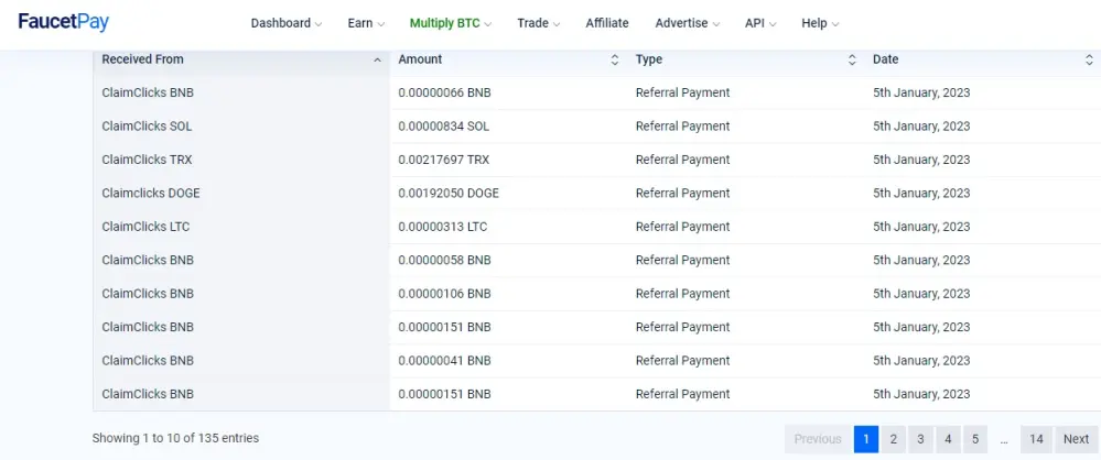 Proof of direct payments in wallet