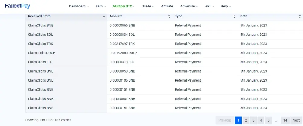 Proof of direct payments in wallet