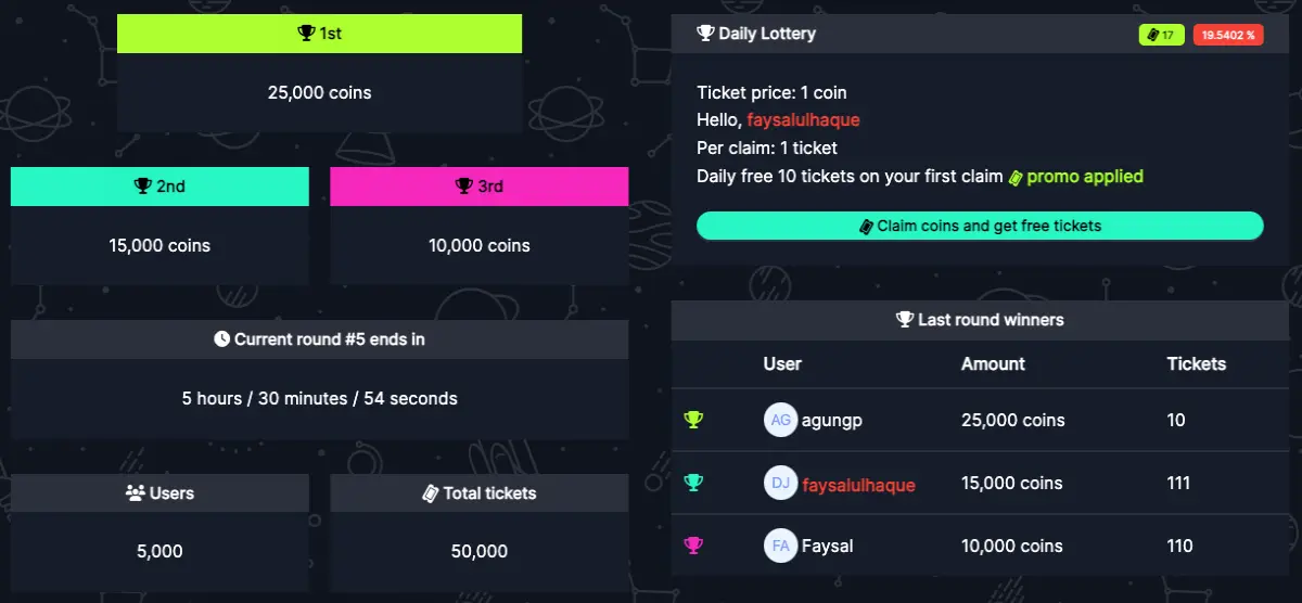No loss bitcoin lottery pool