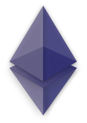 The Ethereum cryptocurrency coin.