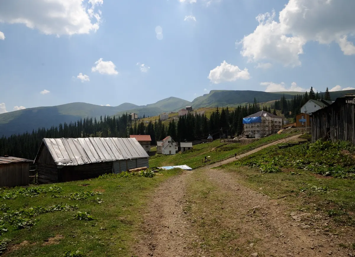 Svidovets, construction of a ski resort, Carpathians