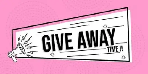 It is writen giveaway time on the picture