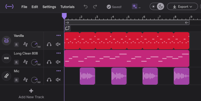 my track in Soundtrap