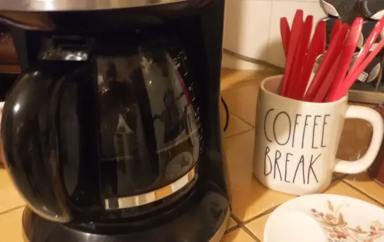 Half pot of coffee