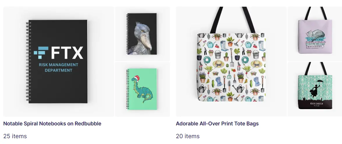 Favorited Redbubble Product Lists