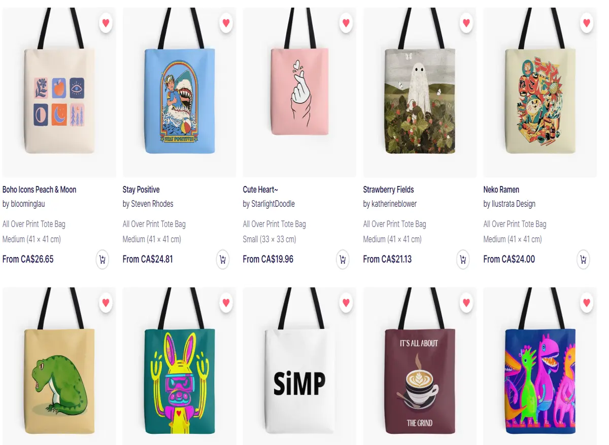 Adorable All-over Print Totebags on Redbubble