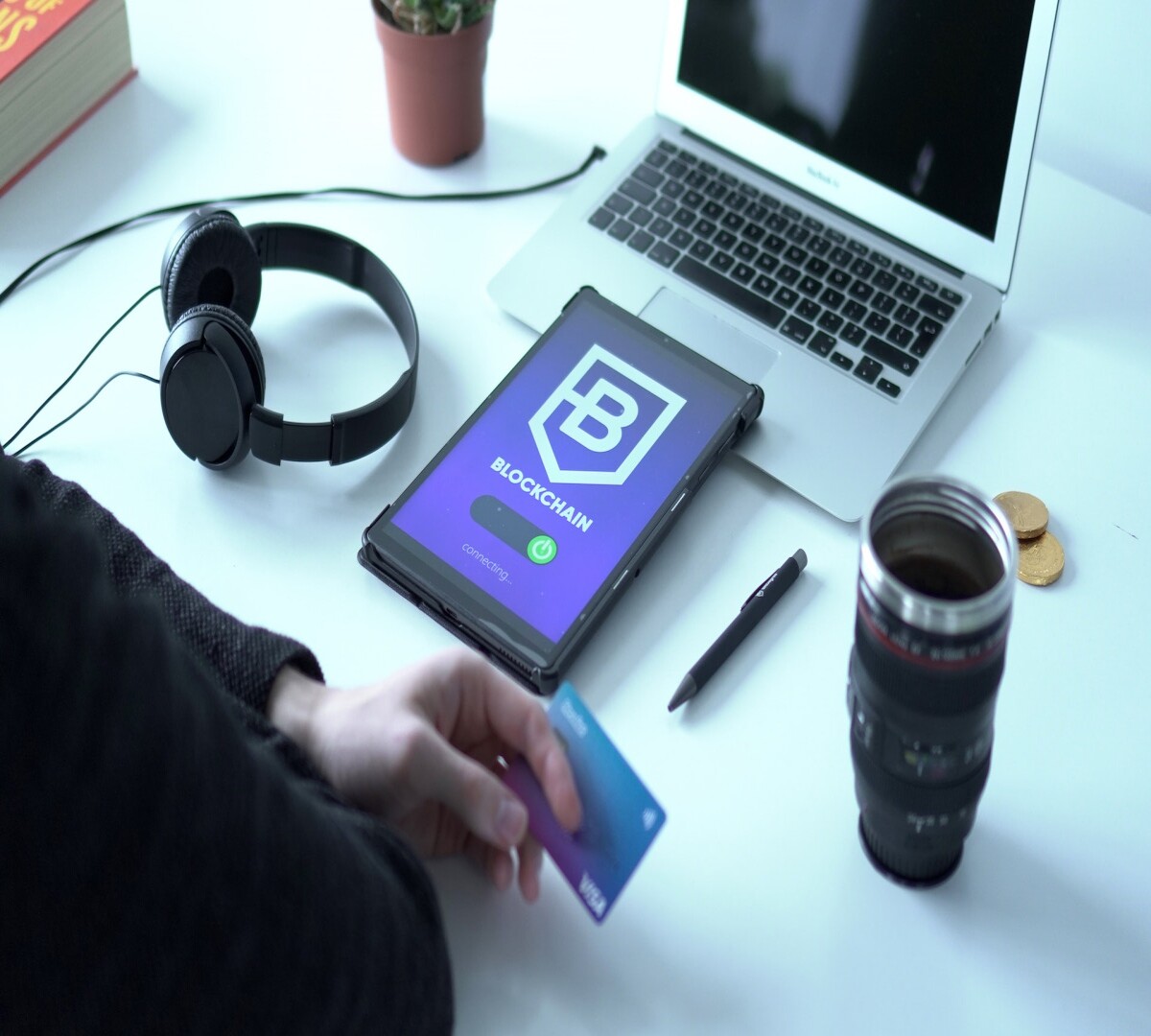 person using a cryptocurrency exchange