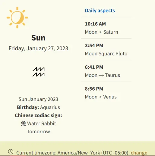 Jan 26 Astrology Aspects and transits